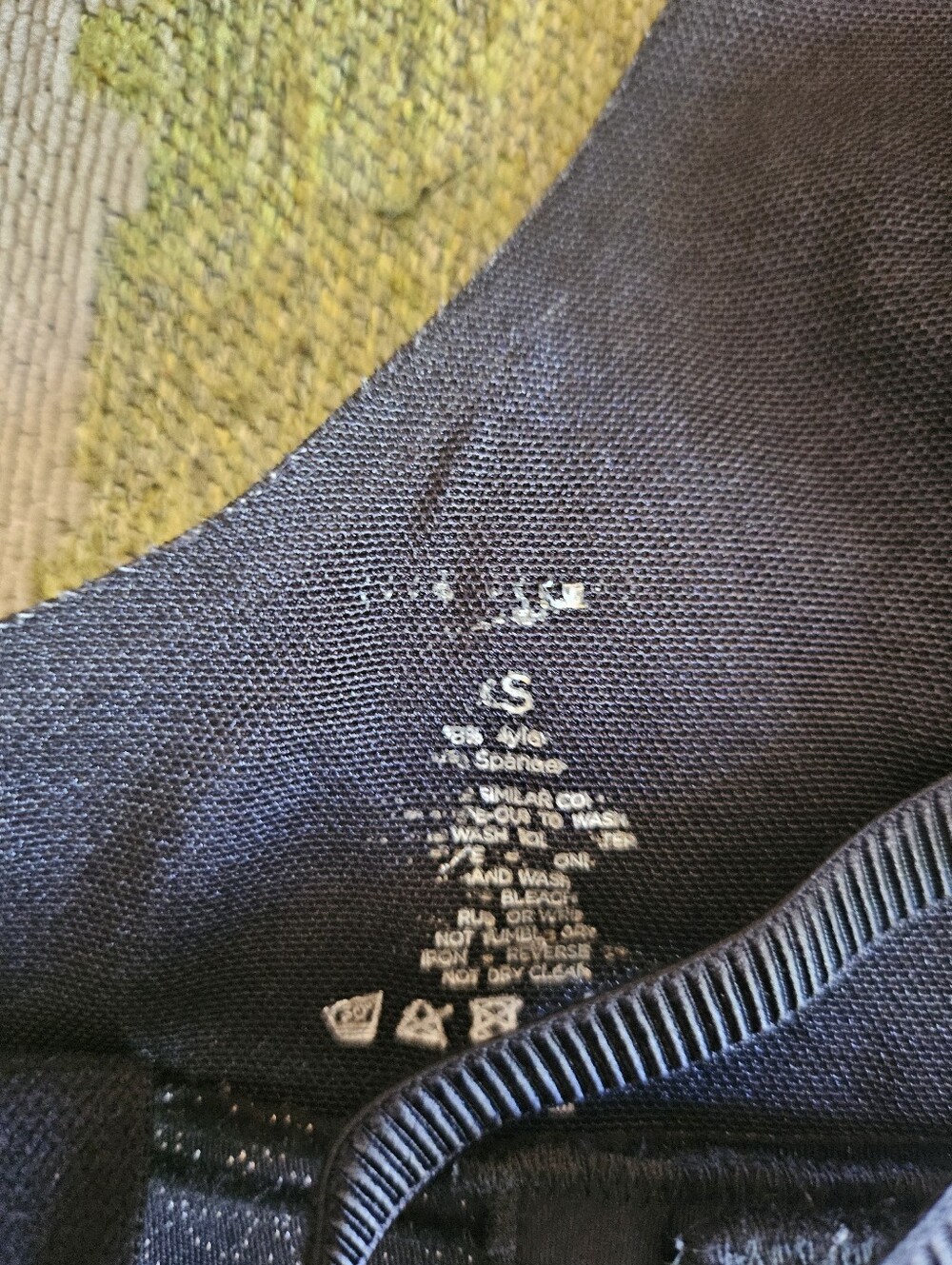 Adam Selman Black Glitter Sports Bralette, Size XS - Picture 3 of 3